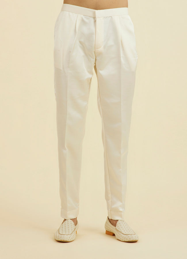 Manyavar Men Royal Cream Open Sherwani Ensemble