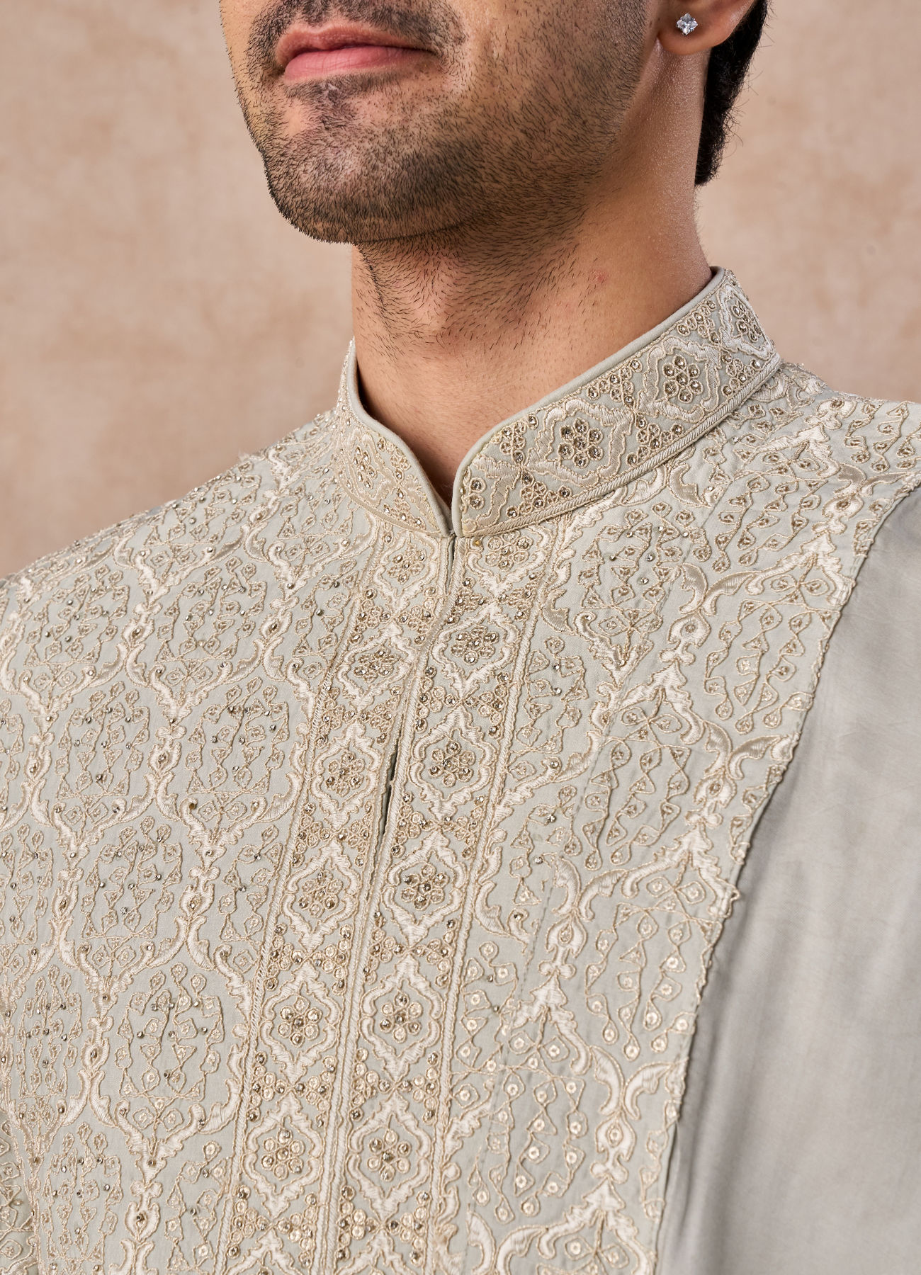 Manyavar Men Light Blue Regal Splendour Sherwani