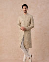 Manyavar Men Regal Beige Sherwani