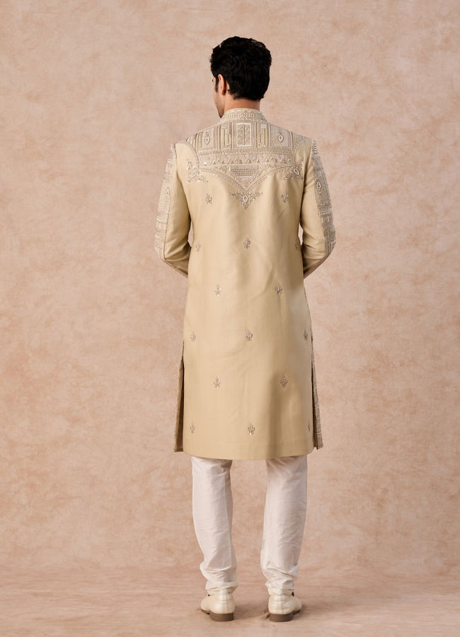Manyavar Men Regal Beige Sherwani