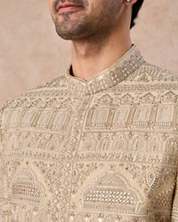 Manyavar Men Regal Beige Sherwani