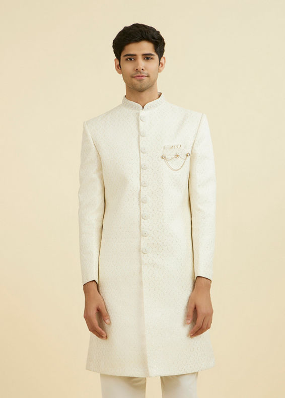 Manyavar Men Regal Cream Sherwani