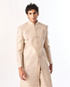 Manyavar Men Beige Art Silk Sherwani with Embroidery