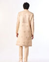 Manyavar Men Beige Art Silk Sherwani with Embroidery