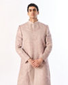 Manyavar Men Lilac Silk Sherwani with Embroidery