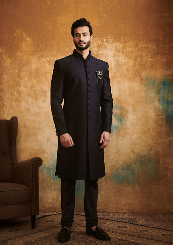 alt message - Twamev Men Timeless Embroidered Indo Western Set image number 2