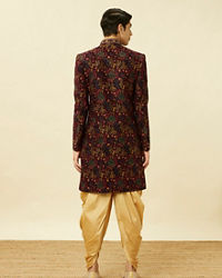 Twamev Men Regal Vine Blossom Indo Western Set