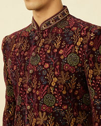 Twamev Men Regal Vine Blossom Indo Western Set