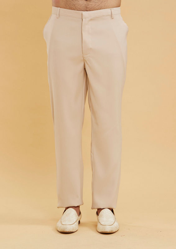 Twamev Men Regal Beige Georgette Indo Western