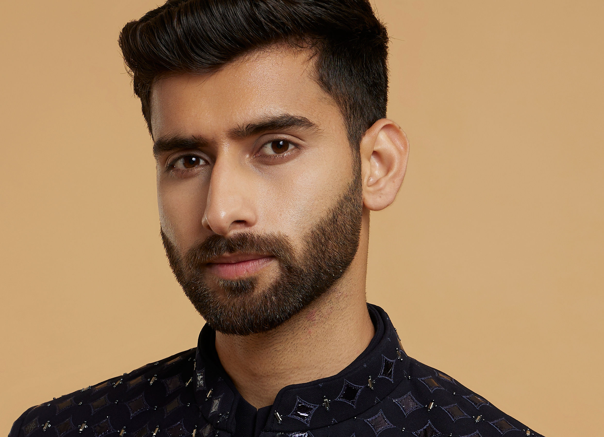 Twamev Men Dark Blue Regal Ensemble Indo Western