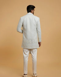 Twamev Men Light Blue Grandeur Indo Western