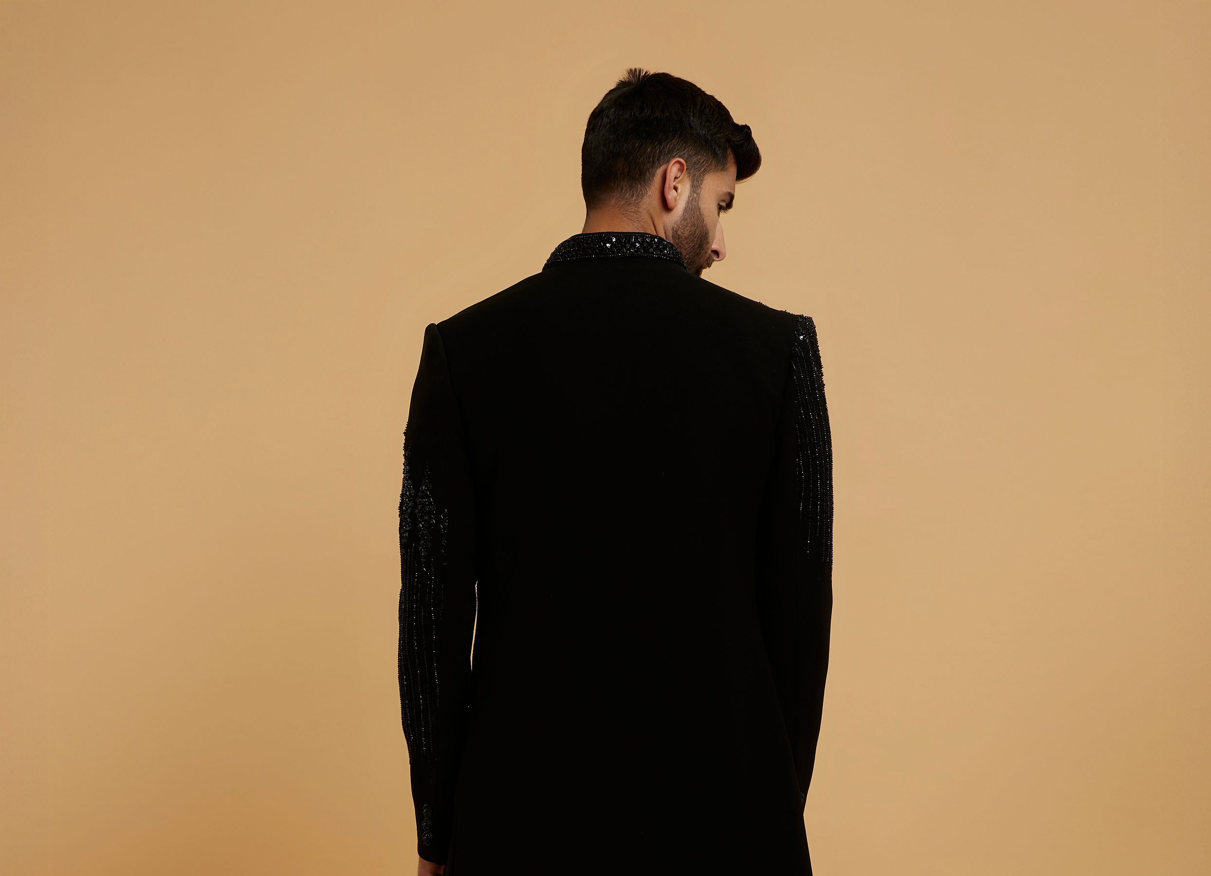 Twamev Men Black Majesty Indo Western