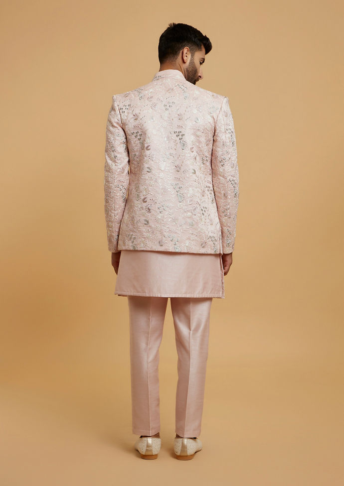 Twamev Men Dusty Pink Elegance Indo Western