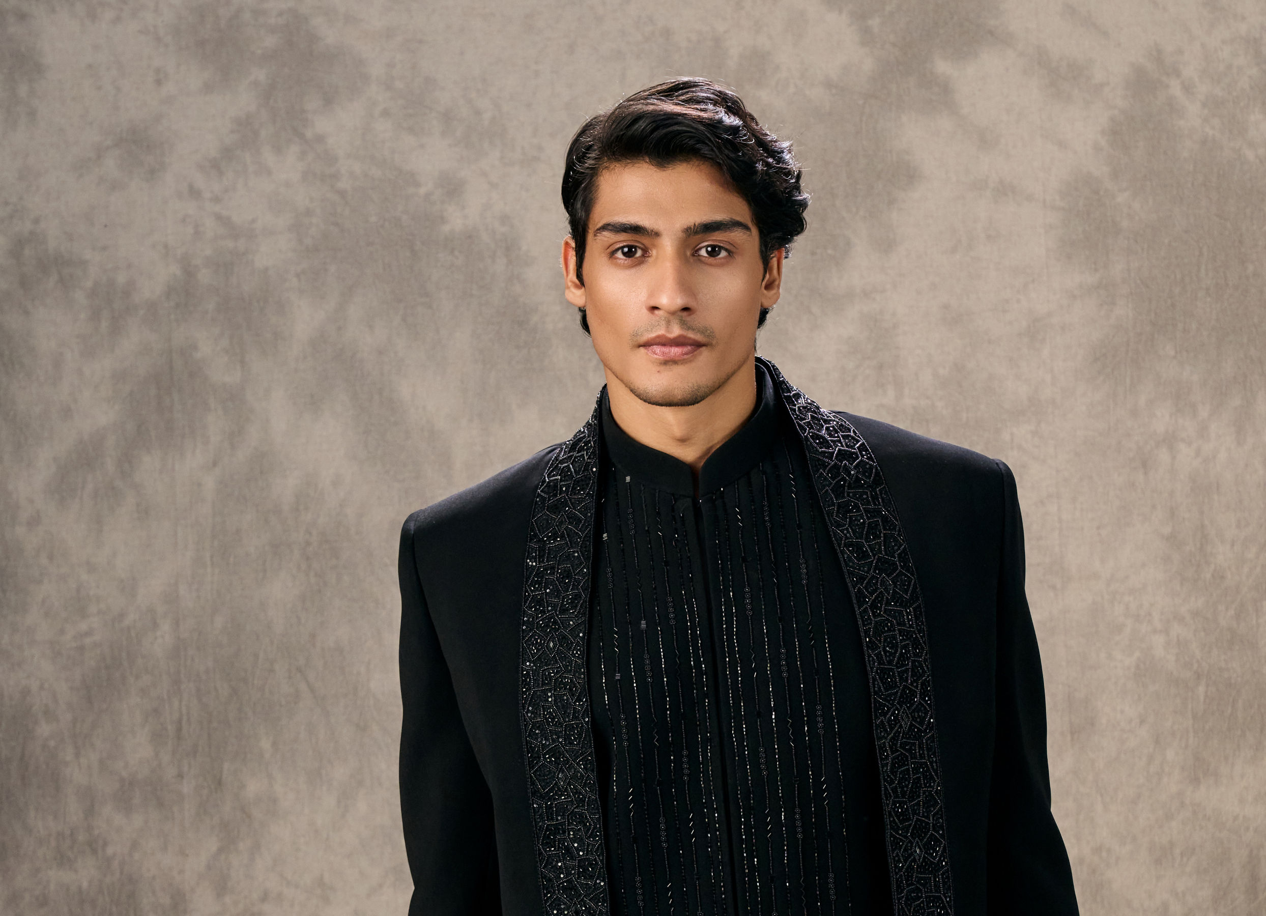 Twamev Men Black Majestic Radiance Indo Western