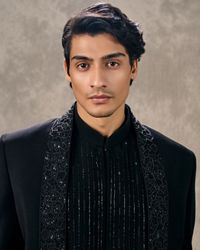 Twamev Men Black Majestic Radiance Indo Western