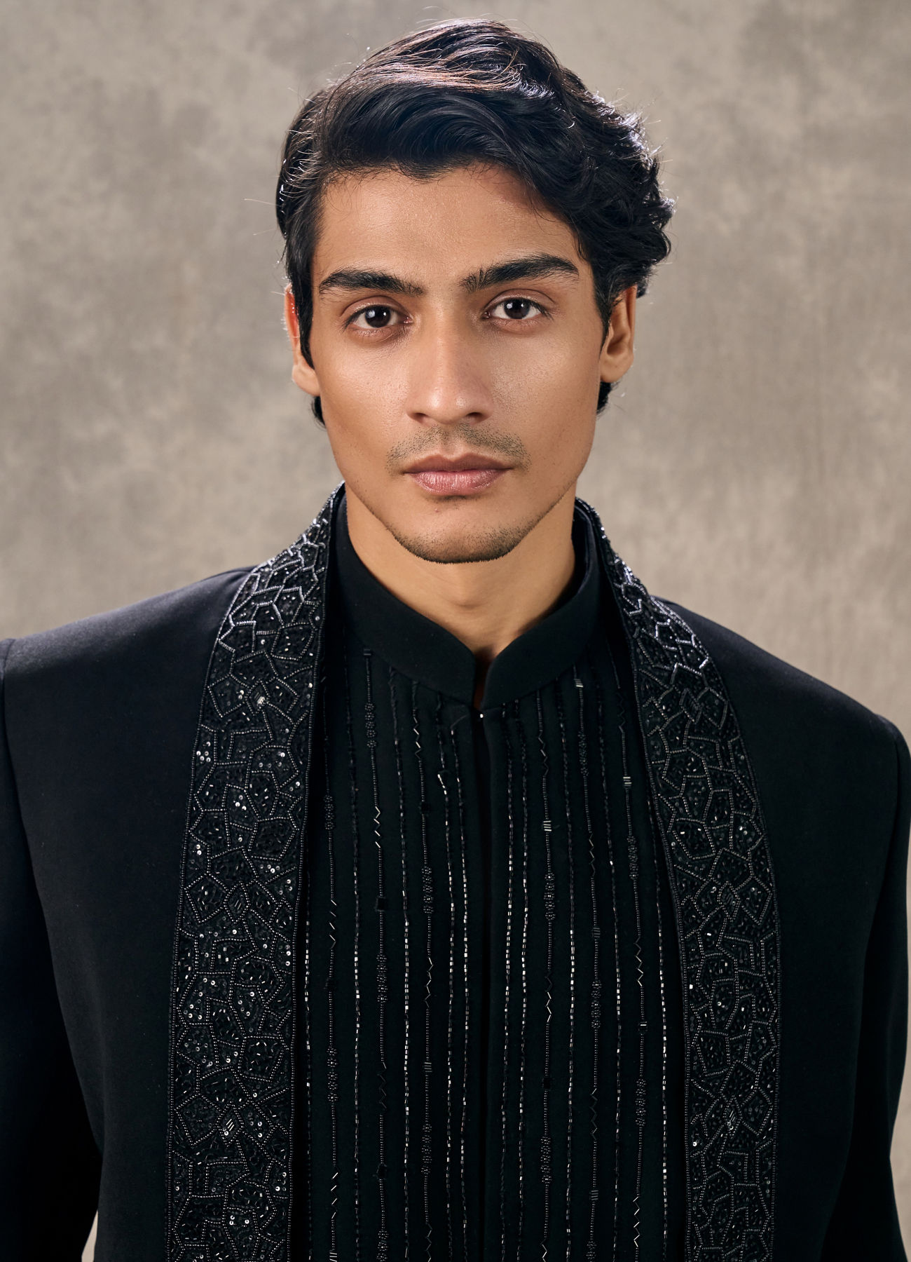 Twamev Men Black Majestic Radiance Indo Western