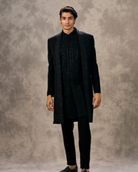 Twamev Men Black Majestic Radiance Indo Western