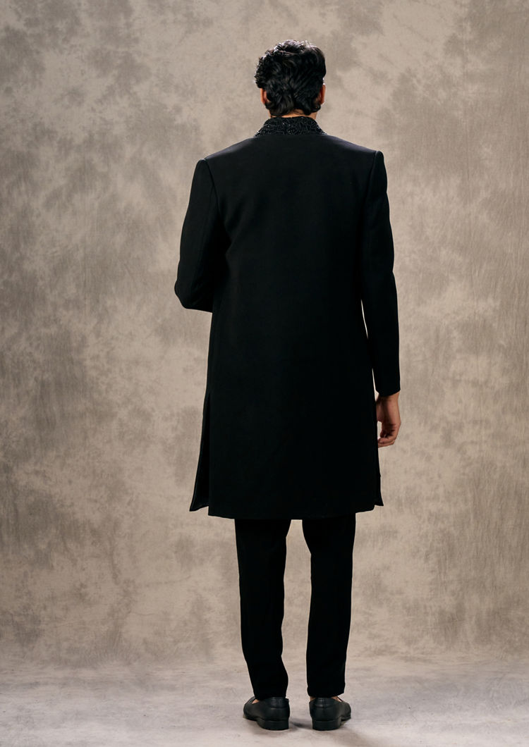 Twamev Men Black Majestic Radiance Indo Western