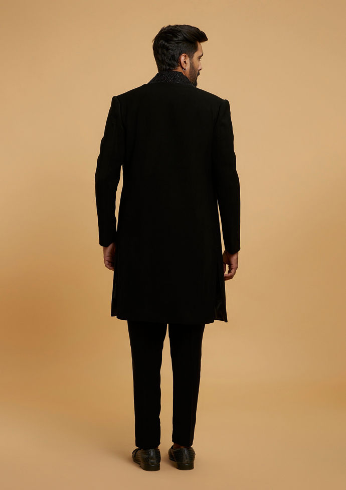 Twamev Men Black Majestic Radiance Indo Western