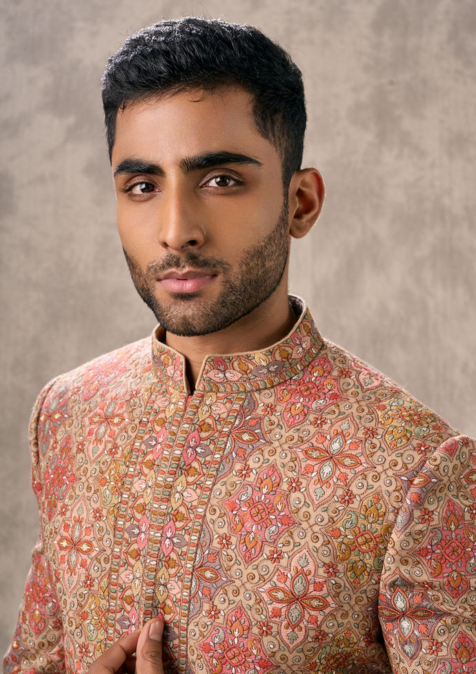 Twamev Men Fawn Royal Elegance Indo Western
