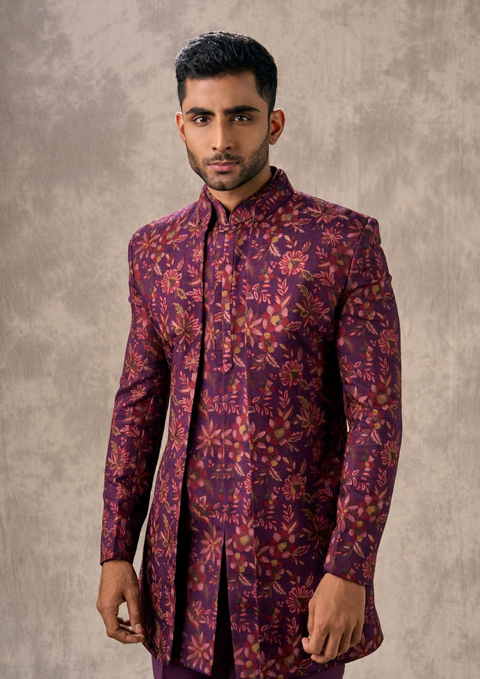 Twamev Men Wine Extravagance Indo Western