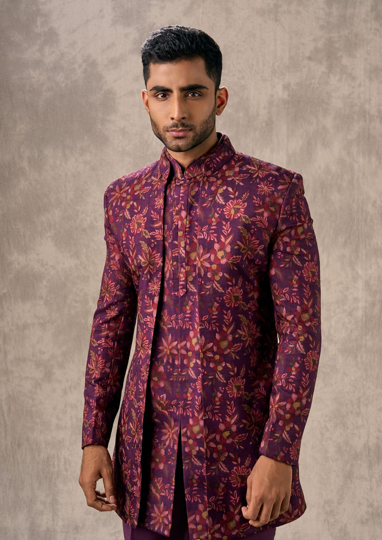 Twamev Men Wine Extravagance Indo Western