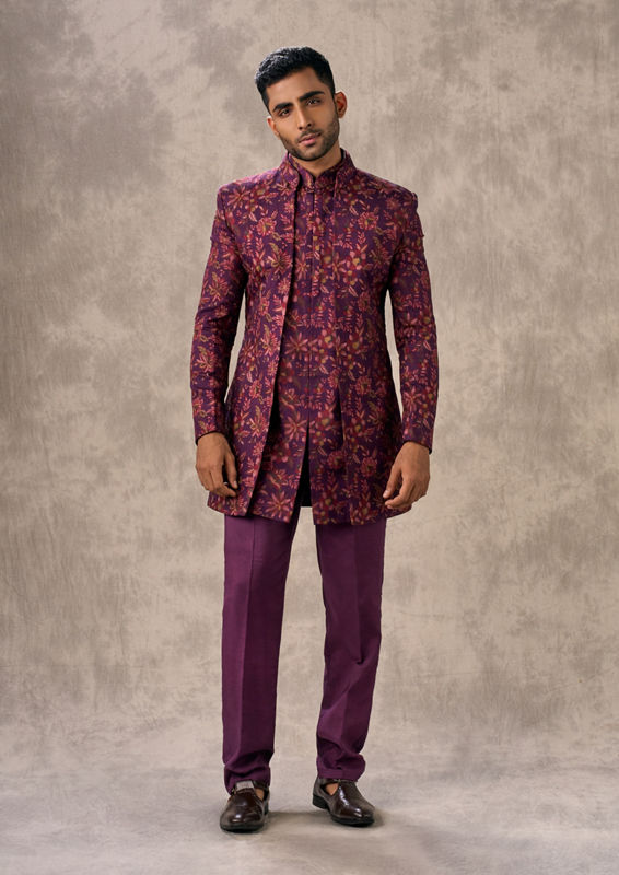 Twamev Men Wine Extravagance Indo Western