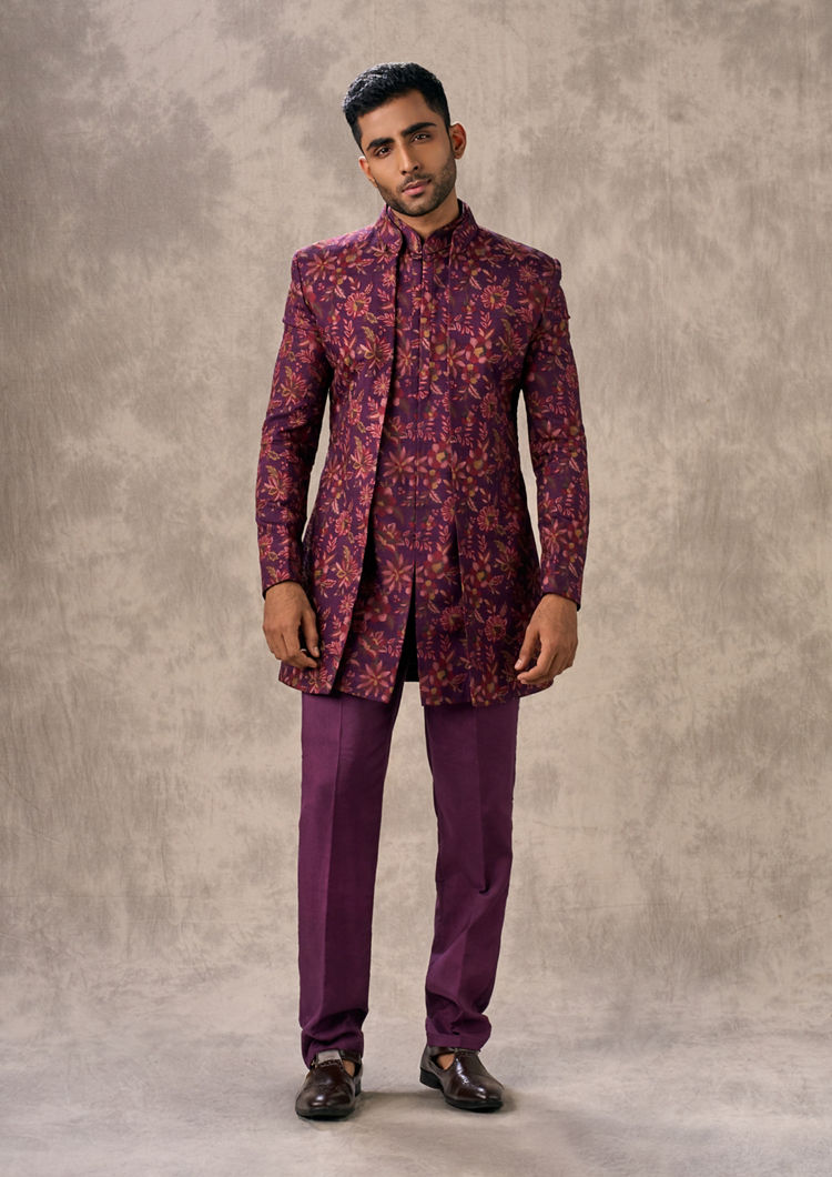 Twamev Men Wine Extravagance Indo Western