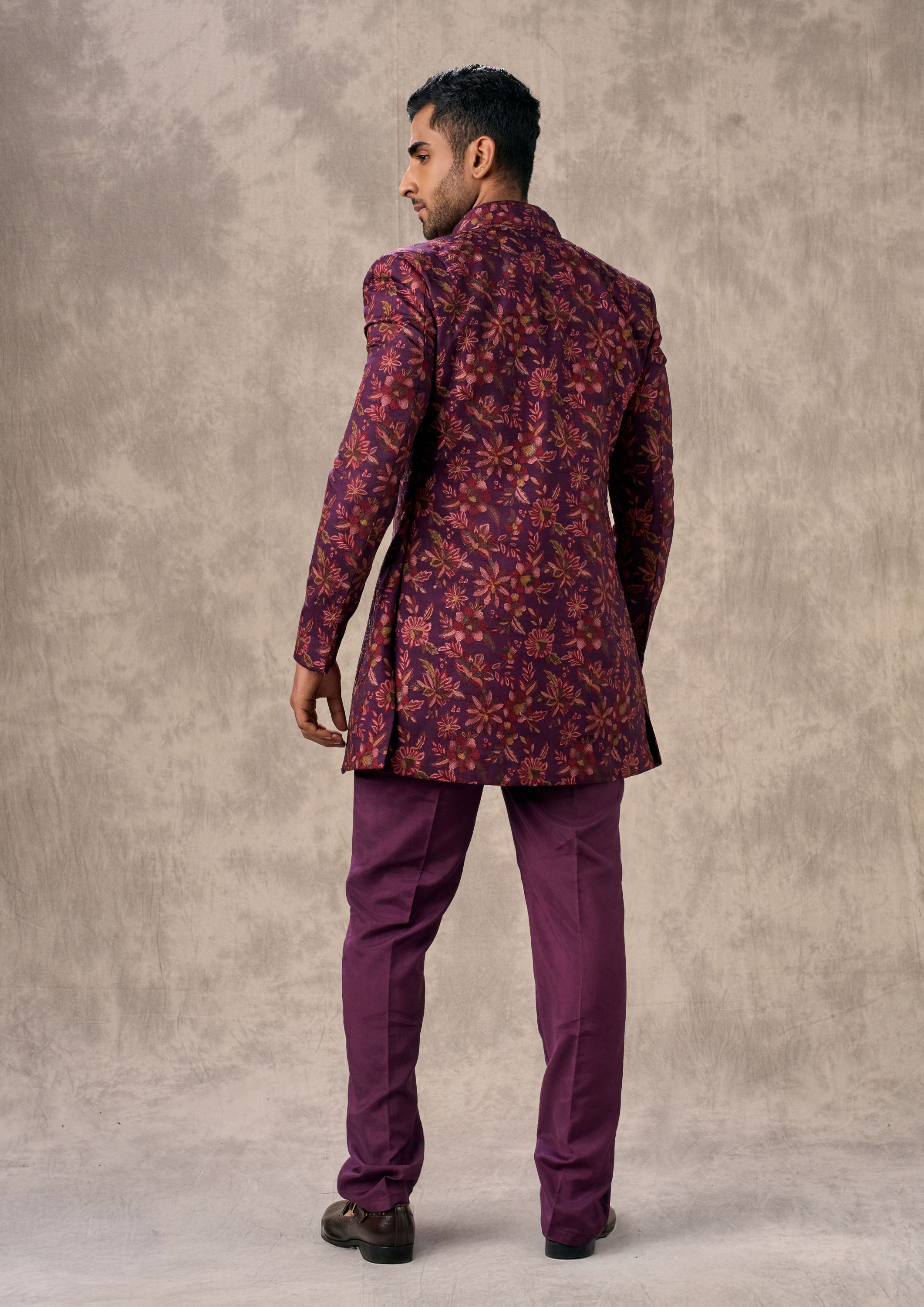 Twamev Men Wine Extravagance Indo Western