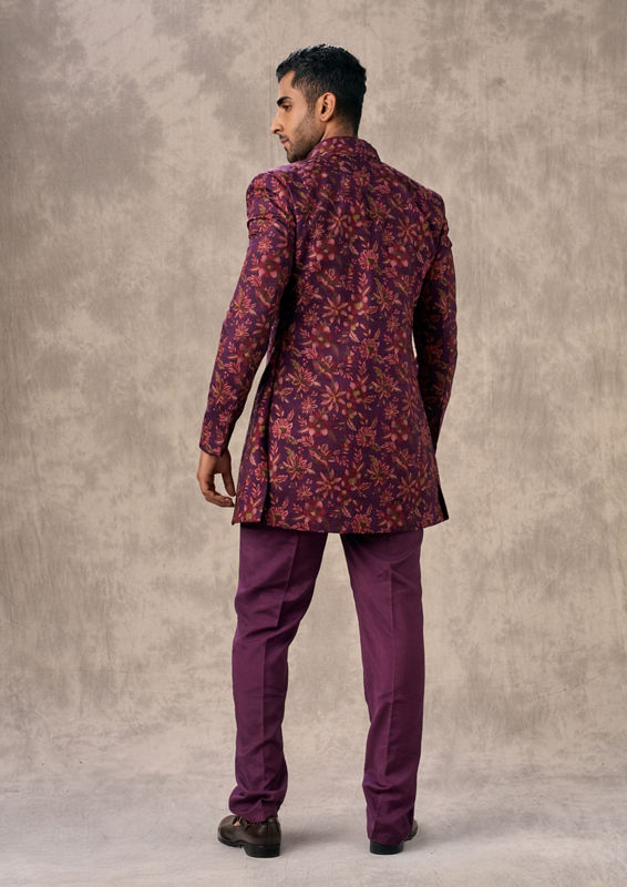 Twamev Men Wine Extravagance Indo Western