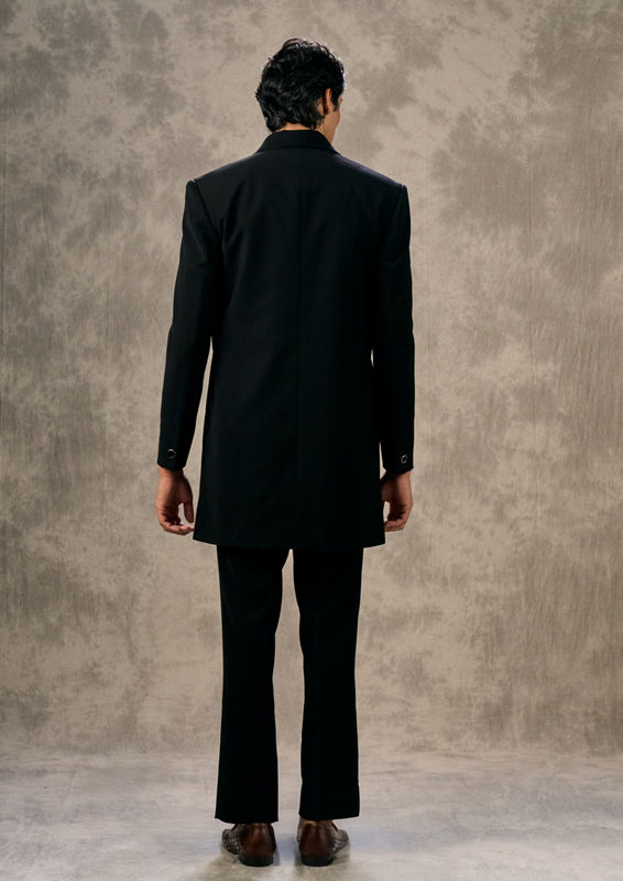 Twamev Men Black Glamour Indo Western