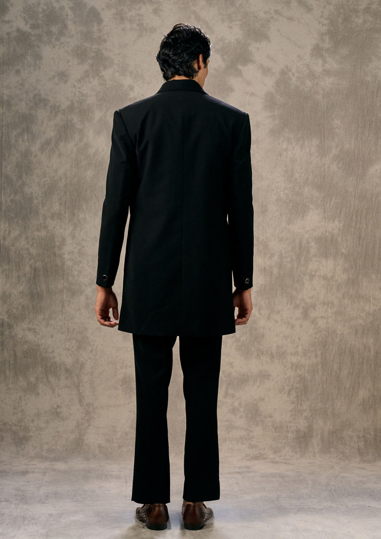 Twamev Men Black Glamour Indo Western