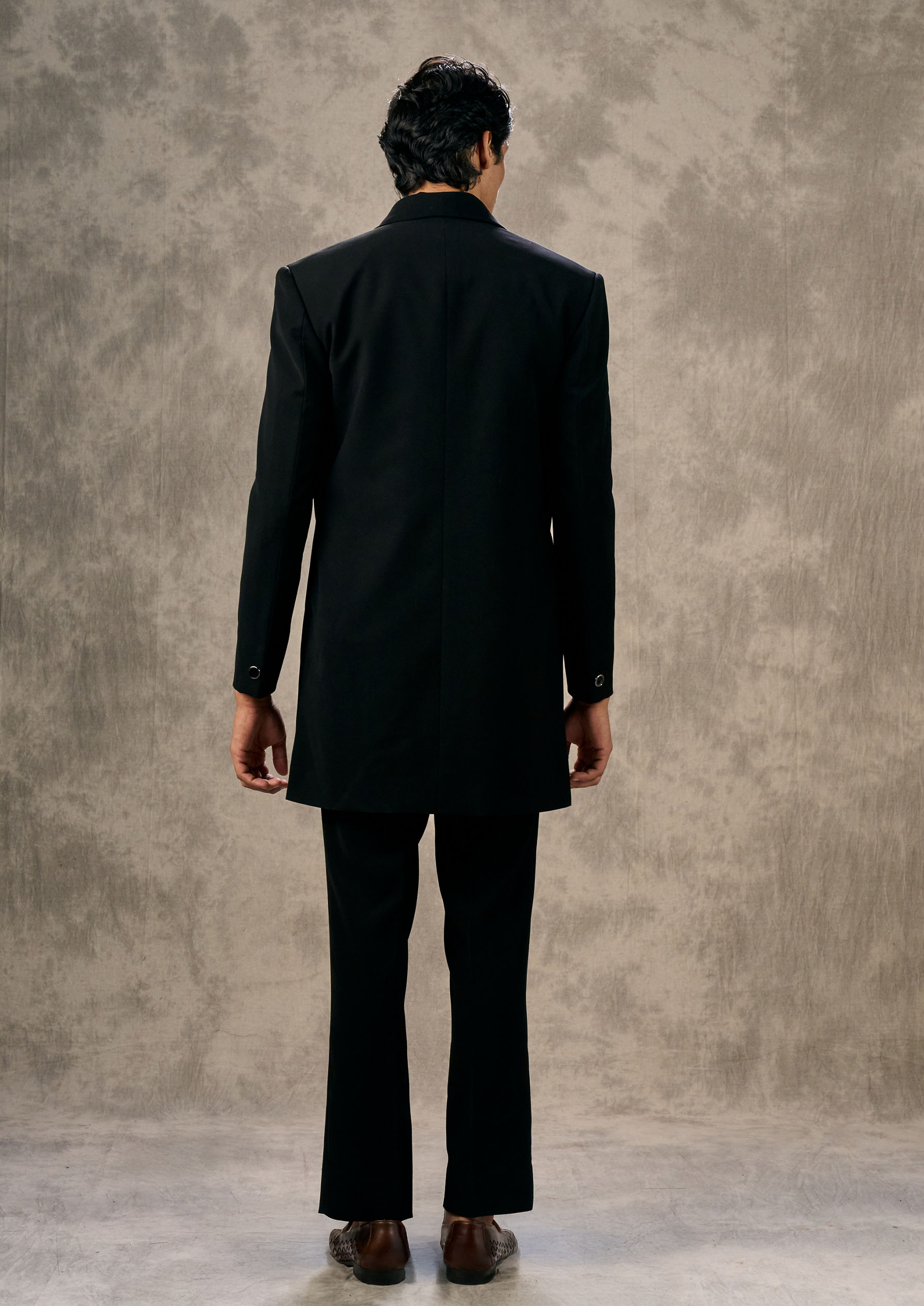 Twamev Men Black Glamour Indo Western