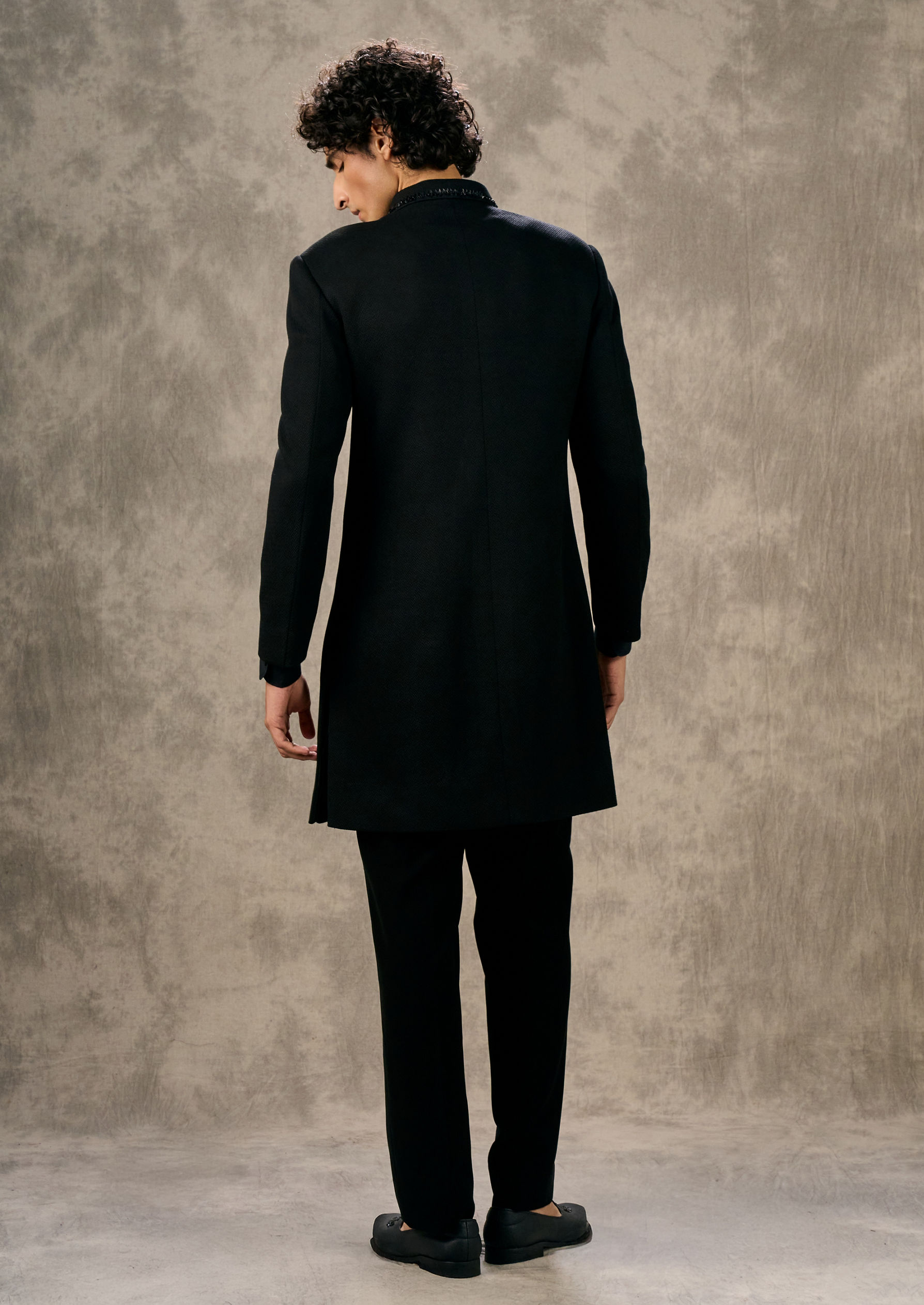 Twamev Men Black Radiance Indo Western