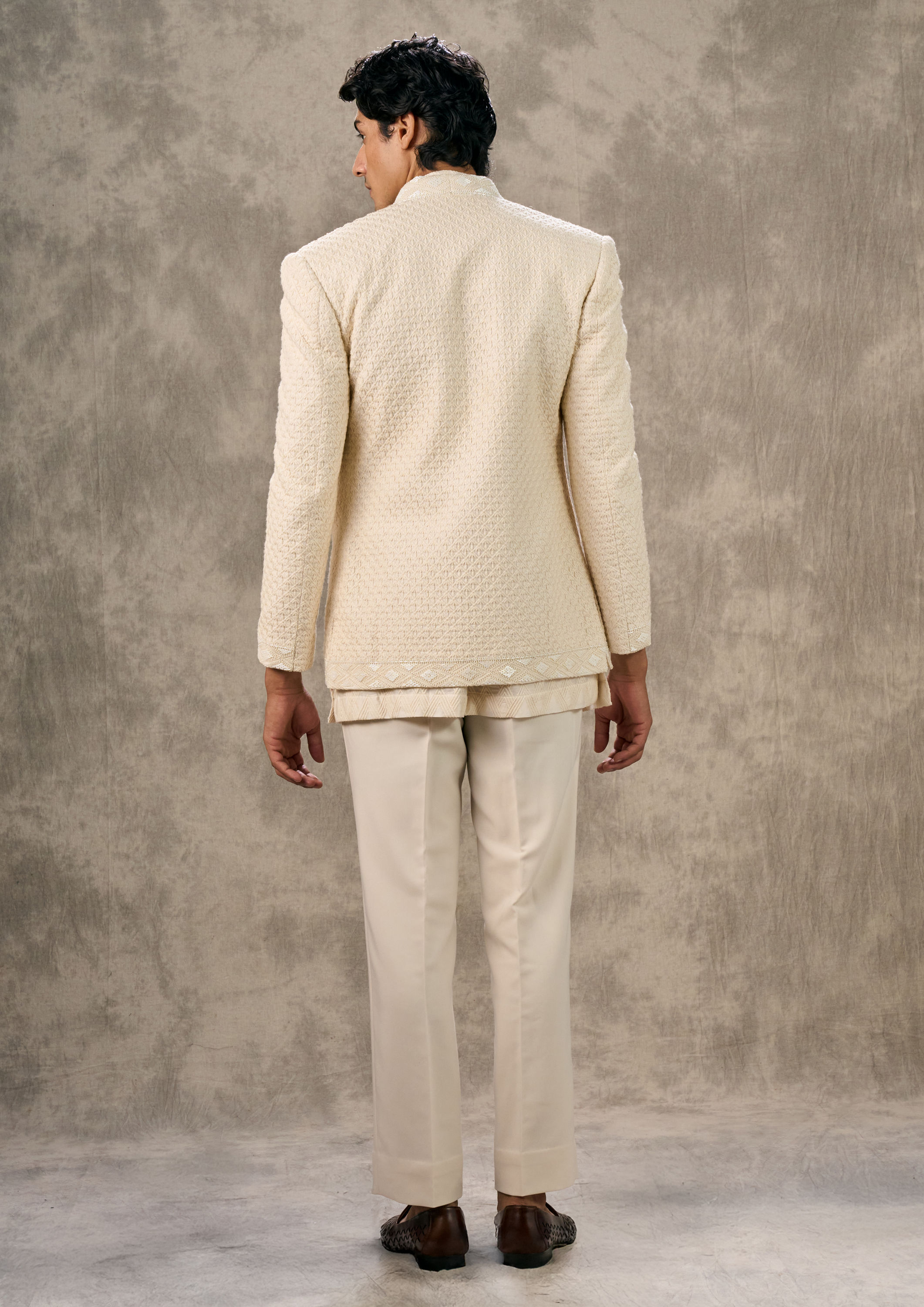 Twamev Men Elegant Cream Indo Western