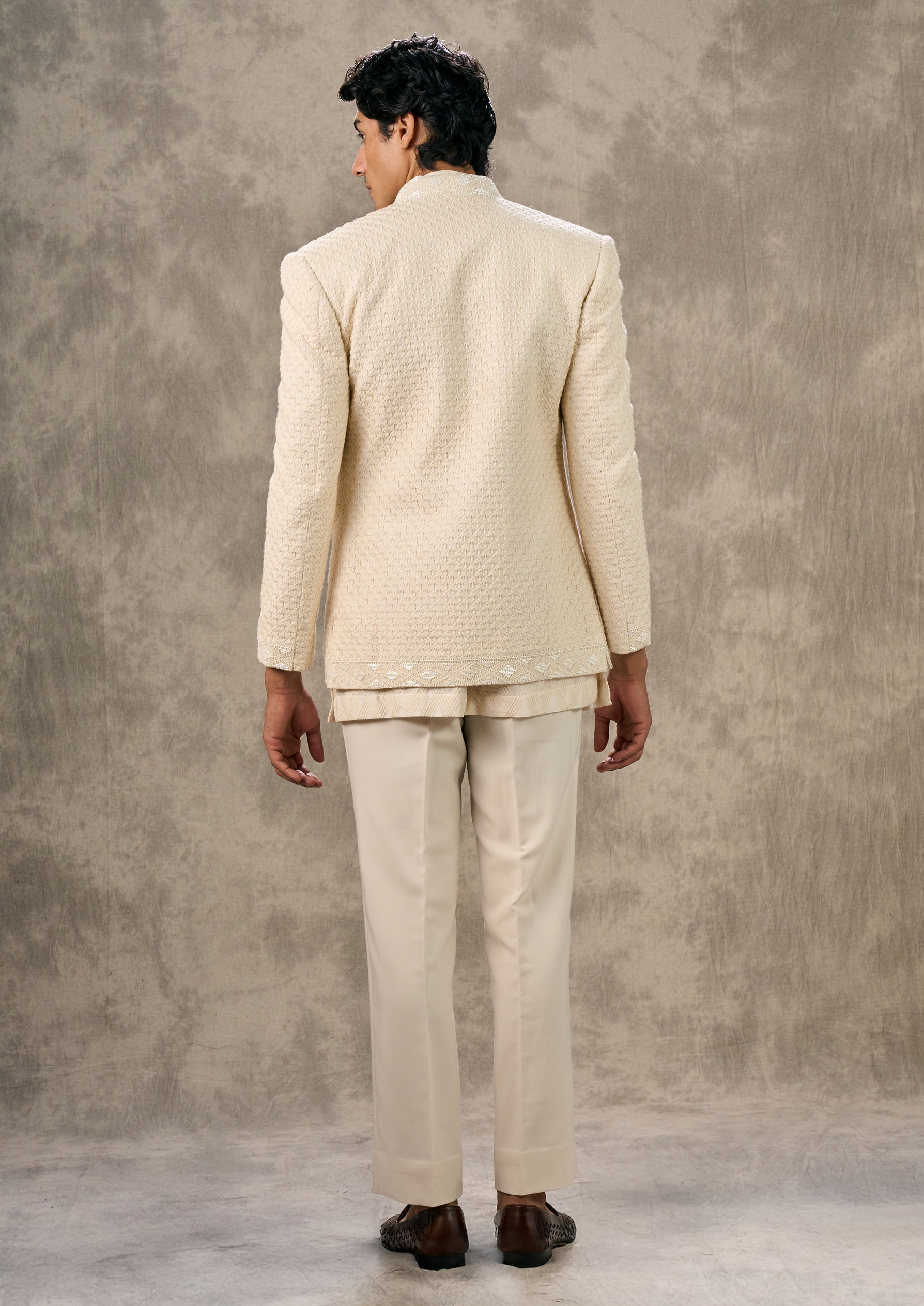 Twamev Men Elegant Cream Indo Western