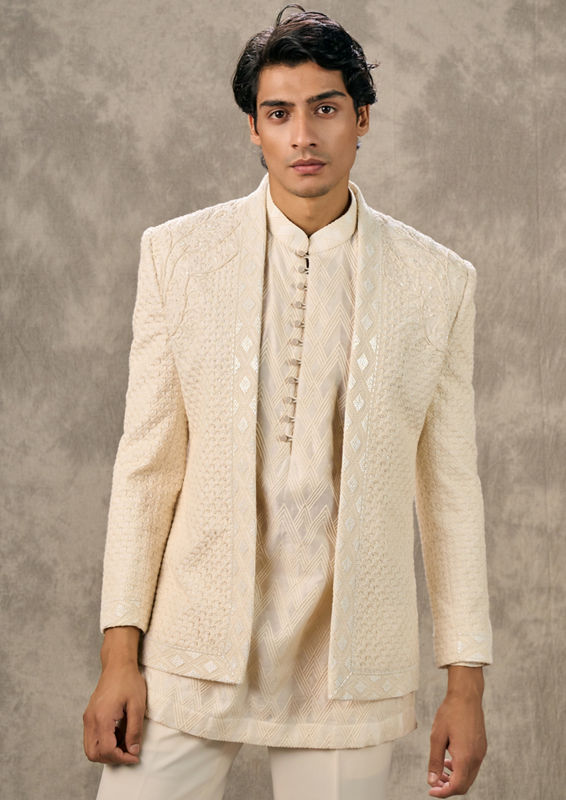 Twamev Men Elegant Cream Indo Western