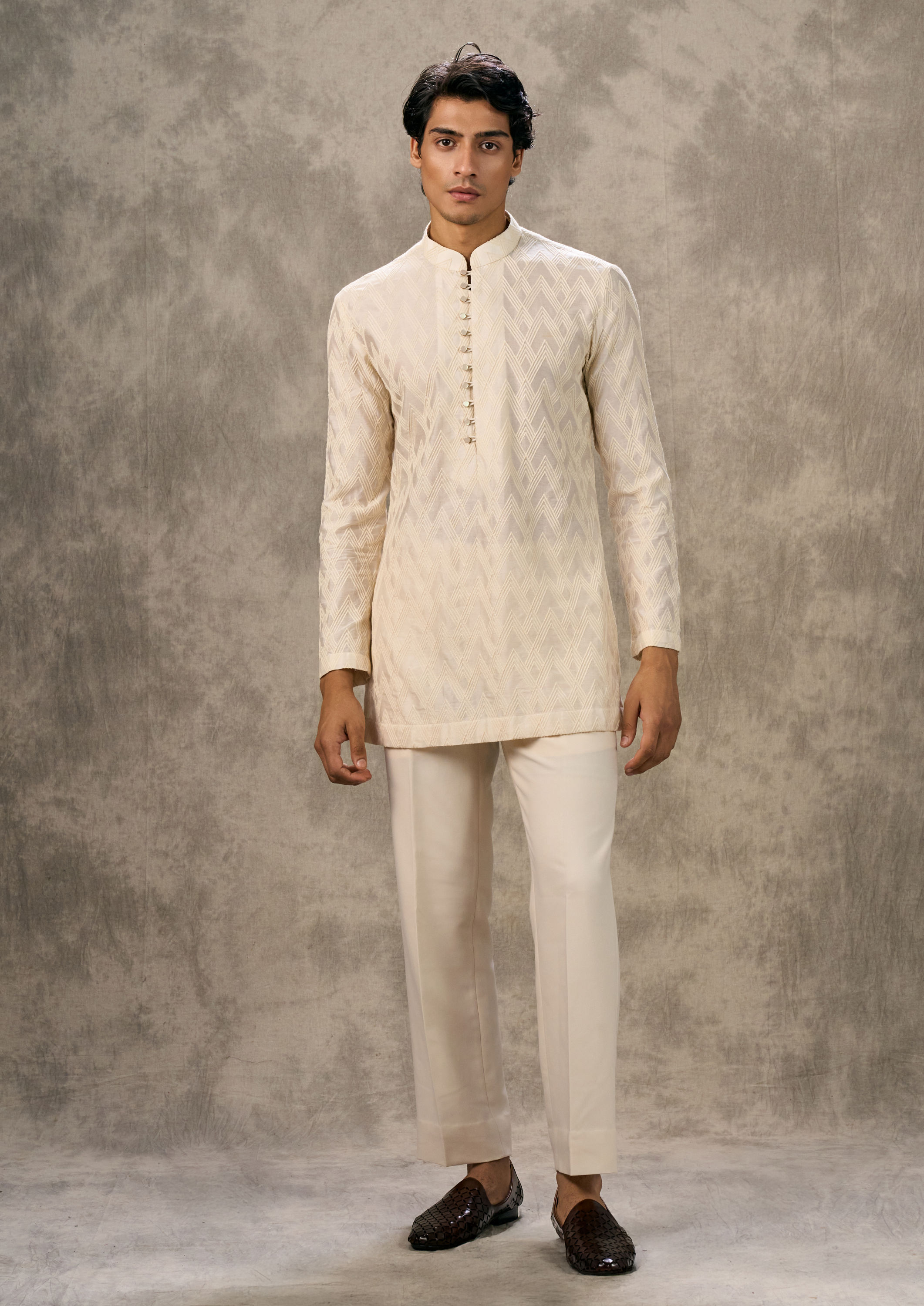Twamev Men Elegant Cream Indo Western