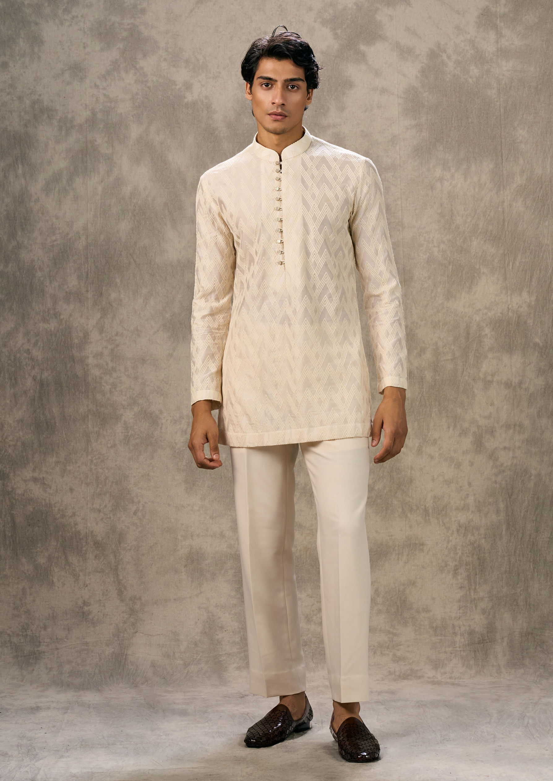Twamev Men Elegant Cream Indo Western