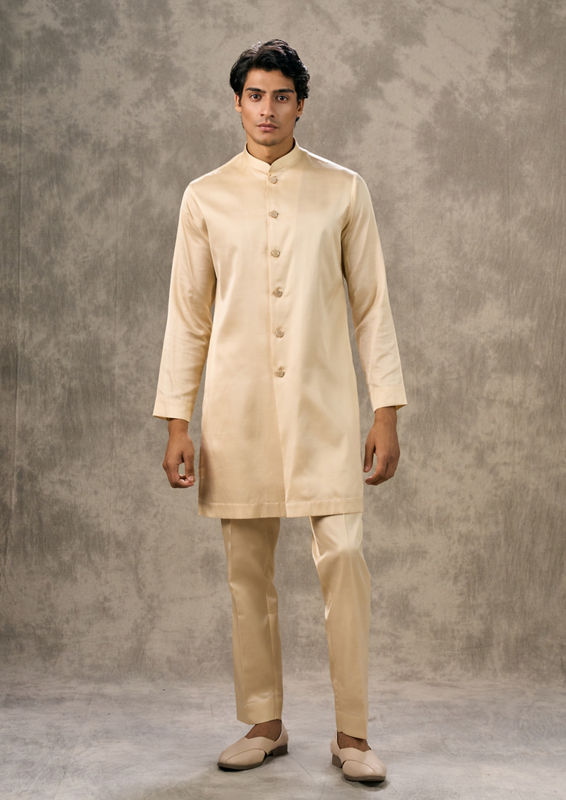 Twamev Men Exquisite Orange Indo Western