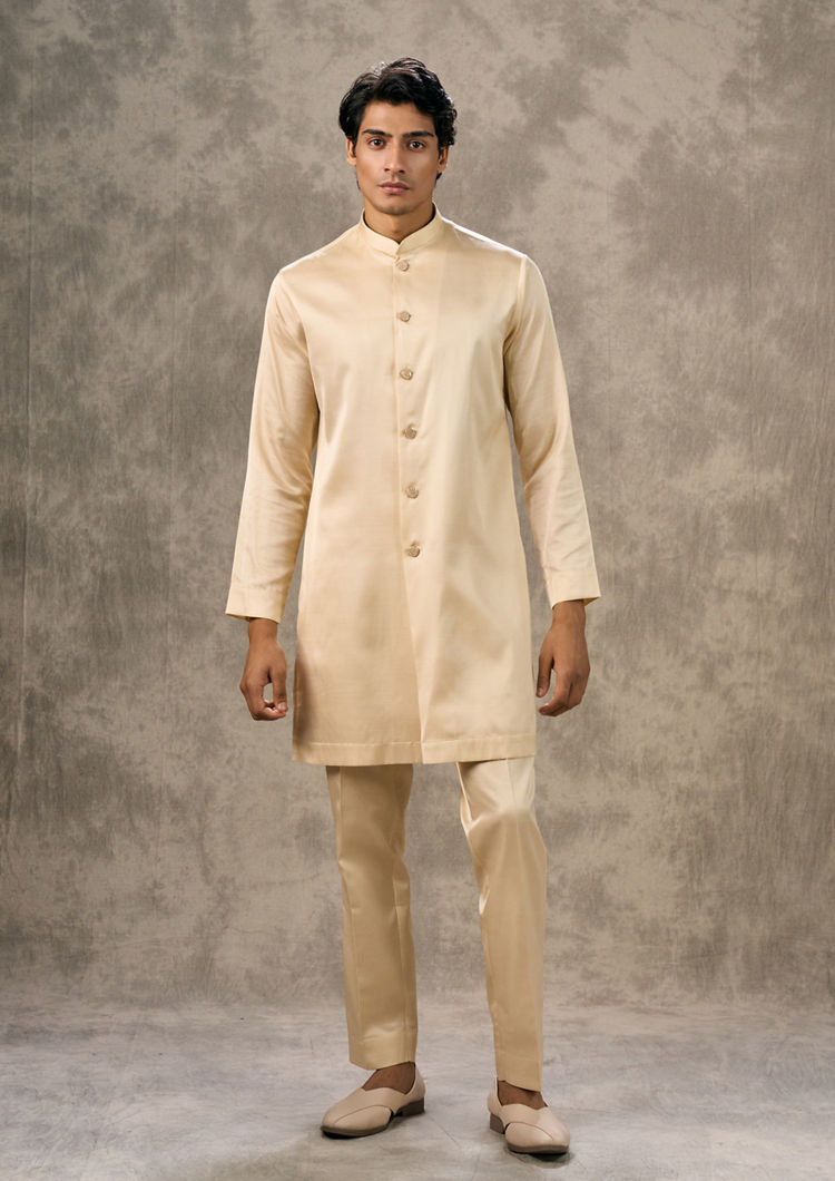 Twamev Men Exquisite Orange Indo Western