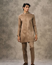 Twamev Men Fawn Velvet Elegance Indo Western