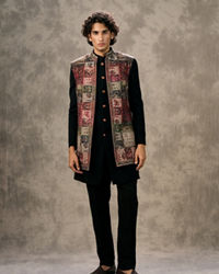 Twamev Men Radiant Black Indo Western