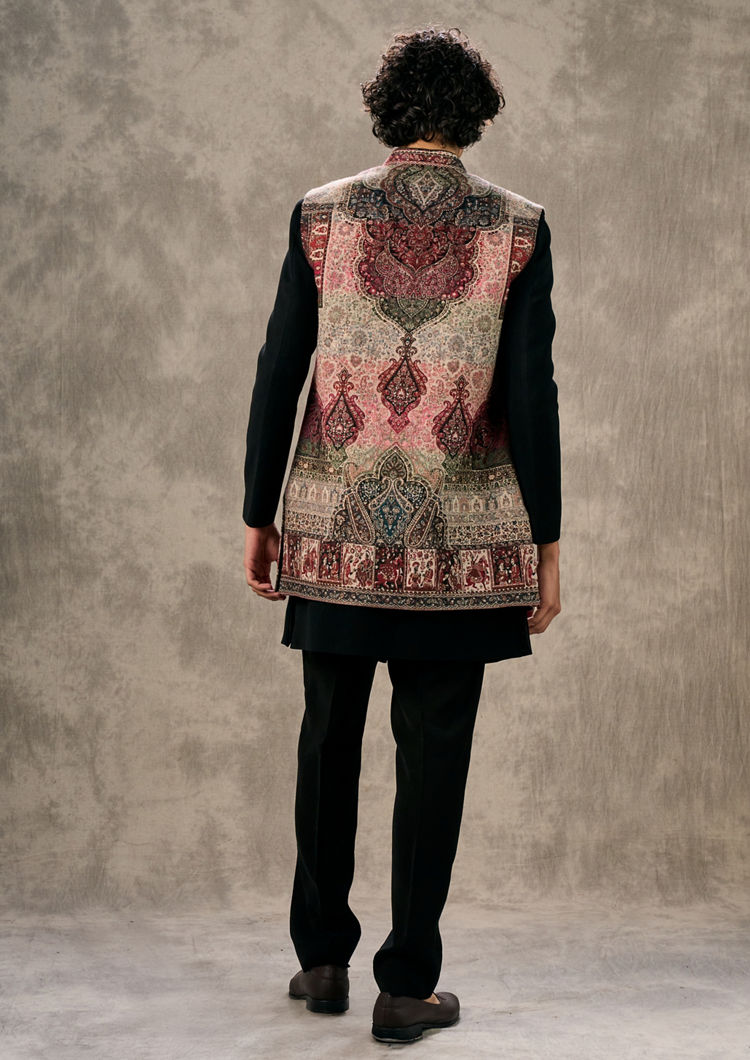 Twamev Men Radiant Black Indo Western