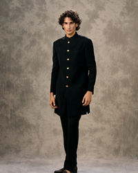Twamev Men Radiant Black Indo Western