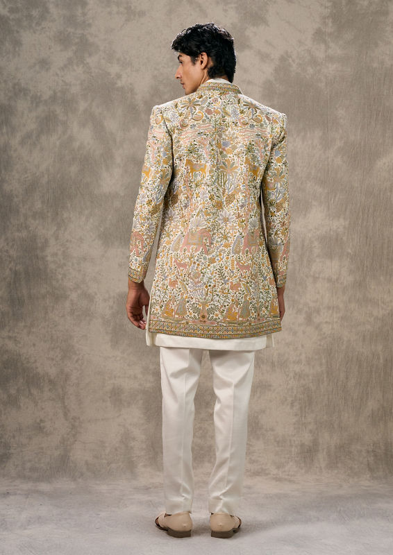 Twamev Men Cream Opulence Indo Western