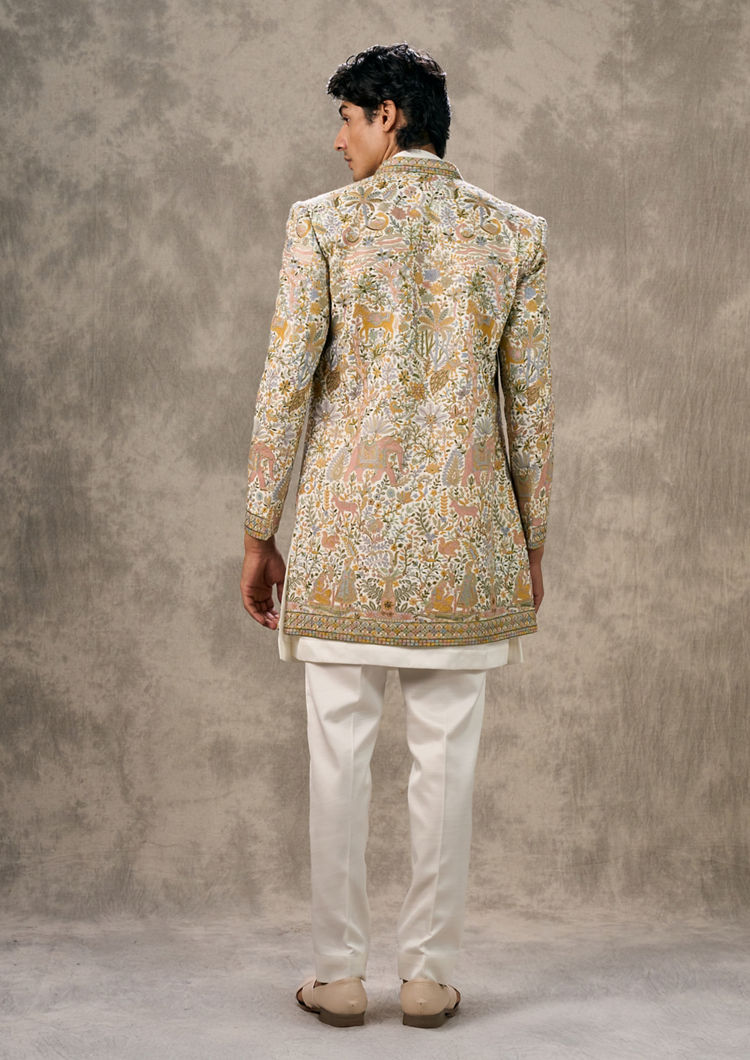 Twamev Men Cream Opulence Indo Western