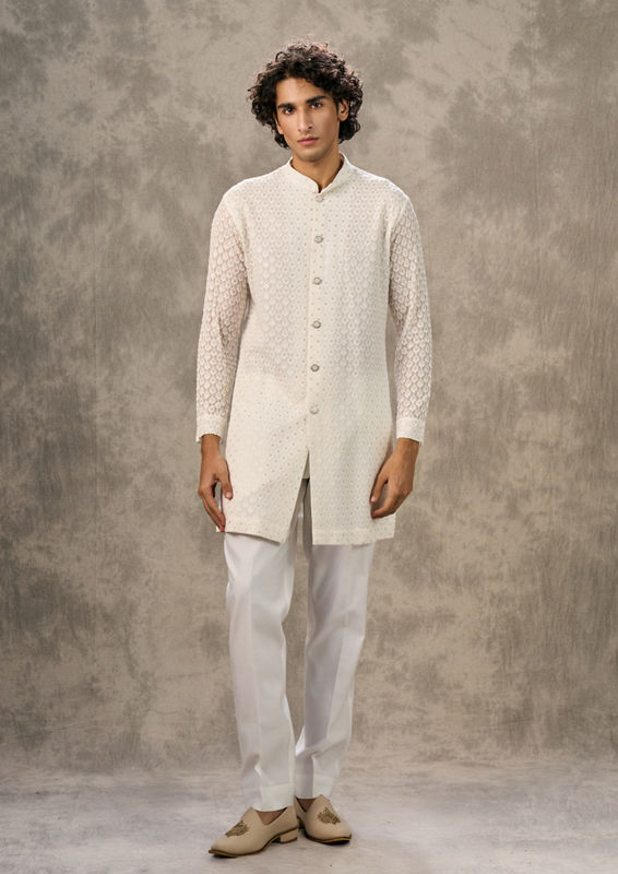 Twamev Men Dusty Pink Elegance Indo Western