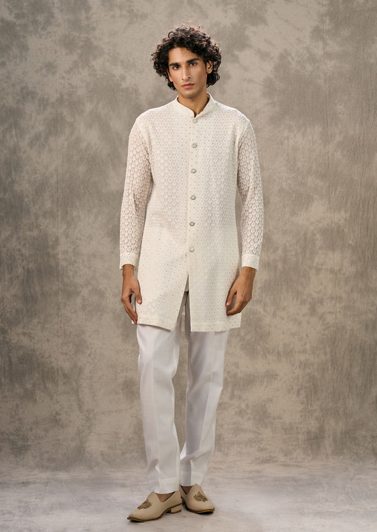 Twamev Men Dusty Pink Elegance Indo Western