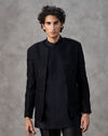 Black Sequin Hand Embroidered Indo Western Set